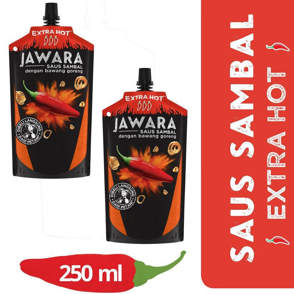 

F85 Jawara Saus Sambal Bawang Goreng Extra Hot Pouch 250ml Twinpack TERLARIS ぷ