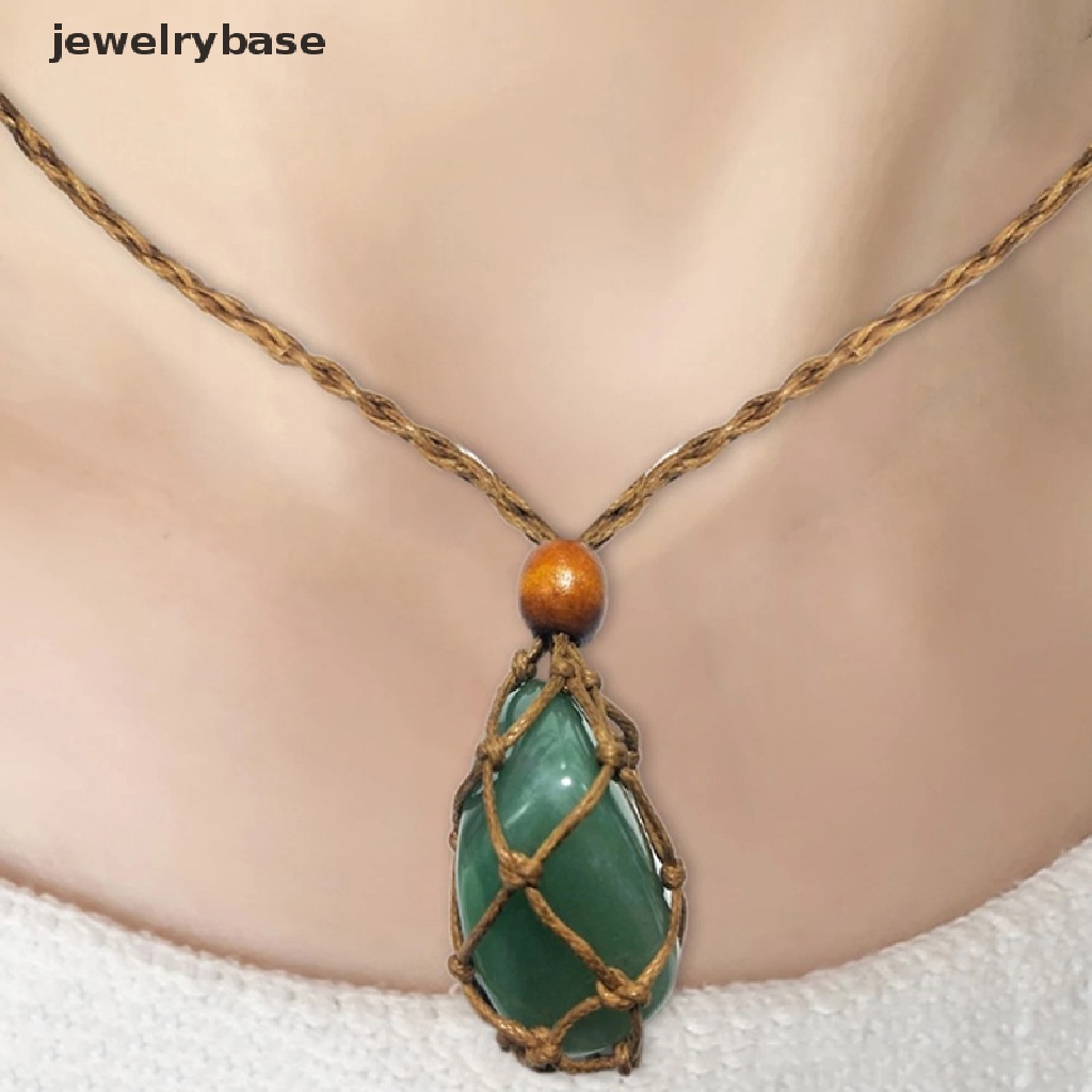 [jewelrybase] Diy Panjang Yang Dapat Disesuaikan Kalung Tali Batu Kosong Tempat Pengganti DIY Kalung Batu Kristal Alami Net Butik