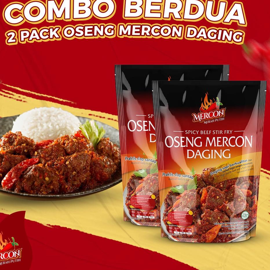 ❋ Mercon Merah Putih - Hemat Combo Berdua || 2 x Oseng Mercon Daging ✯