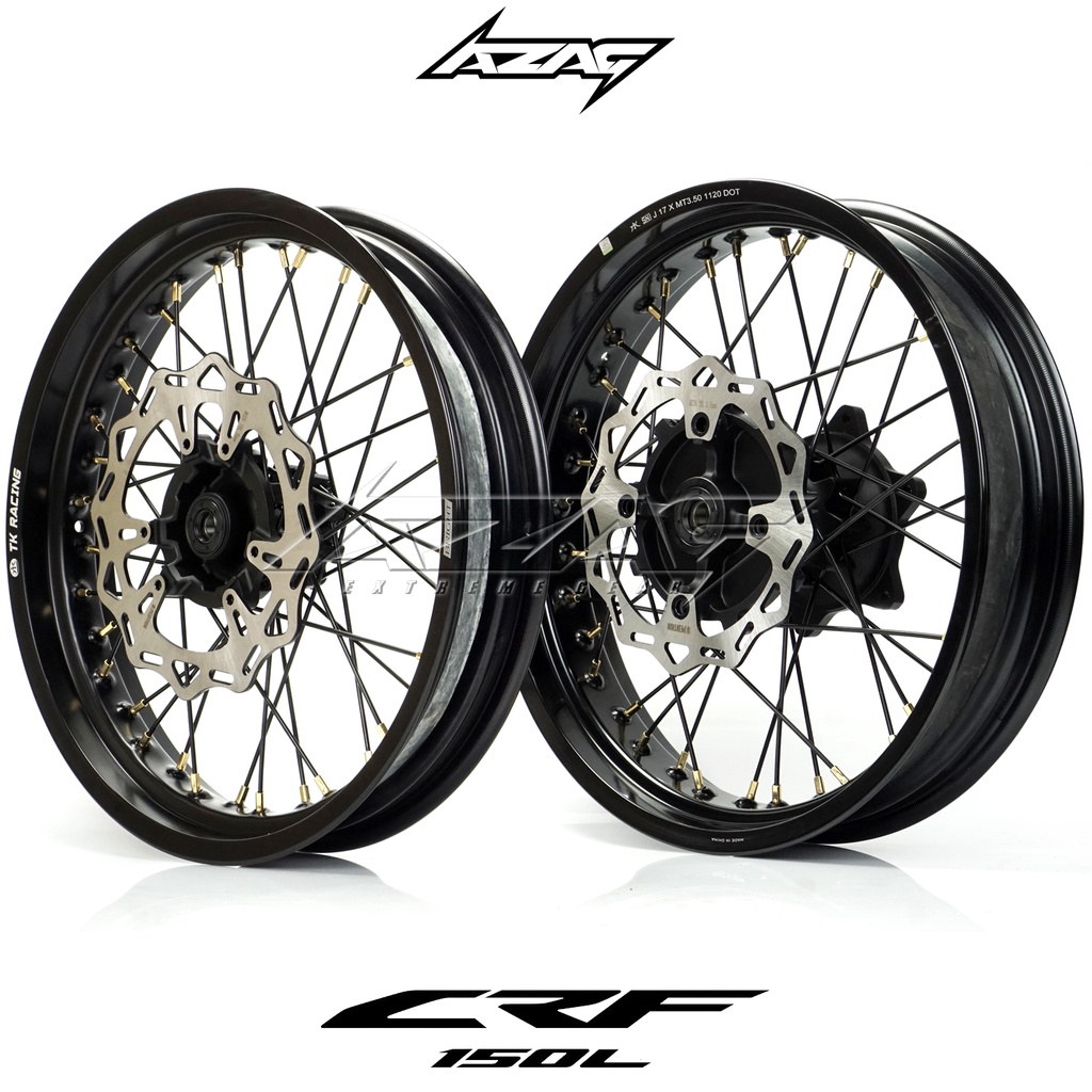 VELG SET WHEELSET CRF 150L TK RACING  TROMOL EXPEDITION PLUS CAKRAM