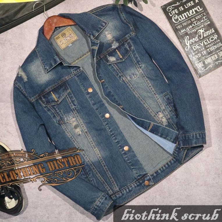 Rekomendasi Z NINE Jaket Jeans Pria Jaket Pria Wanita Denim Halus Nyaman Tidak Kaku M L XL