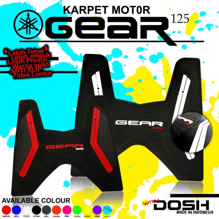 Terlaris Karpet Motor Gear 125 - Karpet Gear 125 - Alas Kaki Gear - Karpet Gear