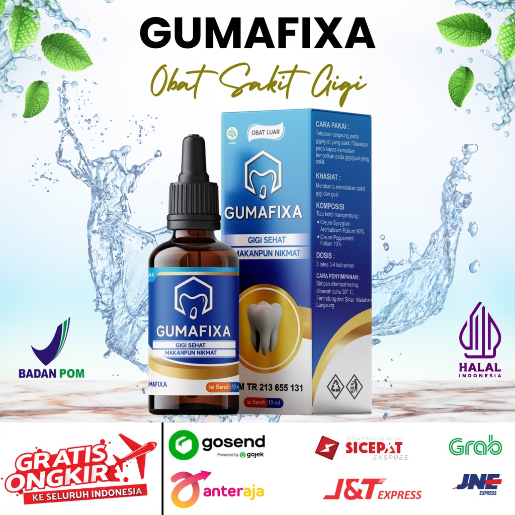 Obat Sakit Gigi Berlubang (Bolong) - GUMAFIXA Original - Paten Mengobati Gigi Nyeri & Ngilu