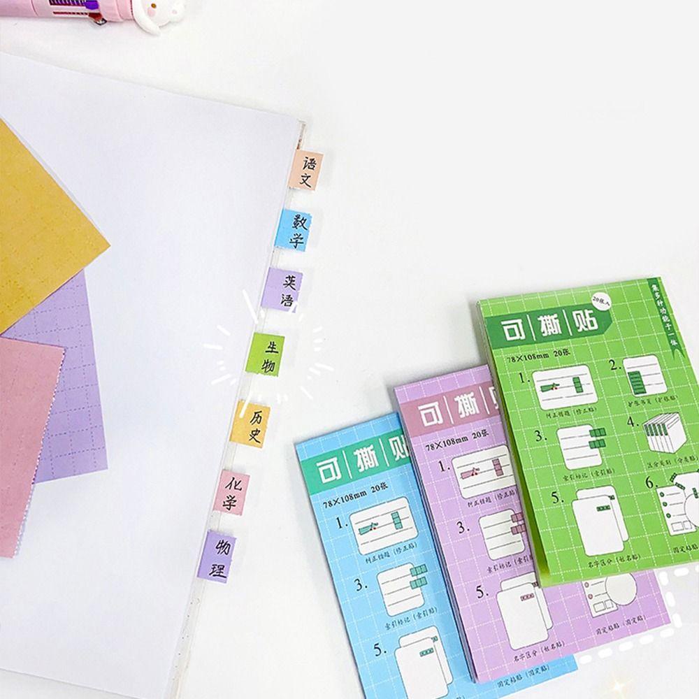 Mxbeauty Tearable Posted It Sticky Notes Kreatif 7warna Keypoints Tag Label Bookmark Tagging Stiker Label Baca Index Memo Pad