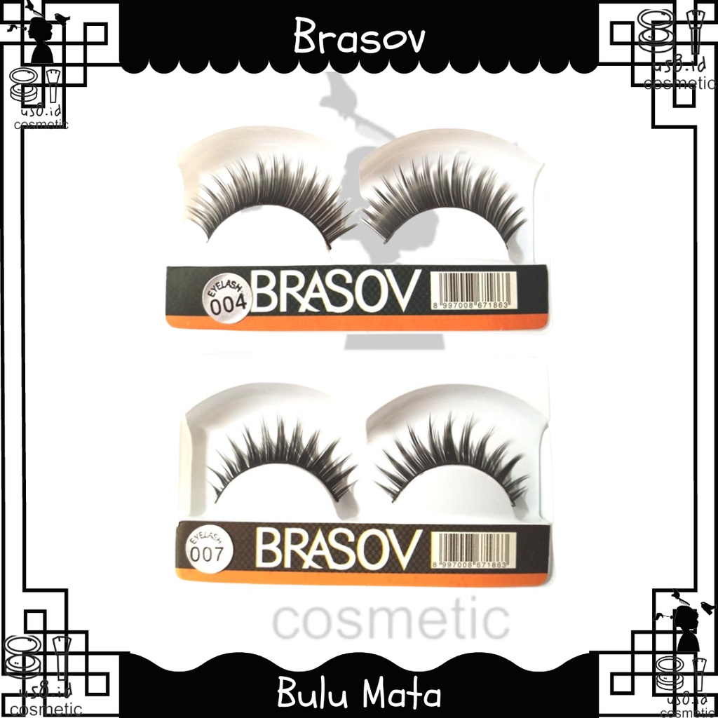 BRASOV Bulu Mata Palsu 10 Pasang Make Up Ekstensi Eyelashes Full Strip Lashes Set XX-CT