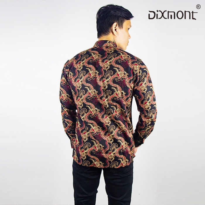 Dixmont Kemeja Pria Batik Panjang Hem BL00422