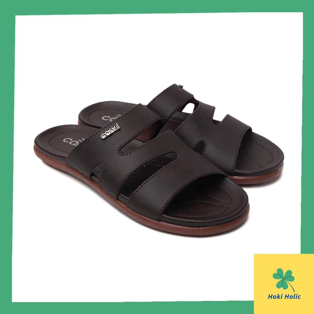 Sandal Kulit Carvil Pria Original - Sendal Jempol dan Slide Original Carvil