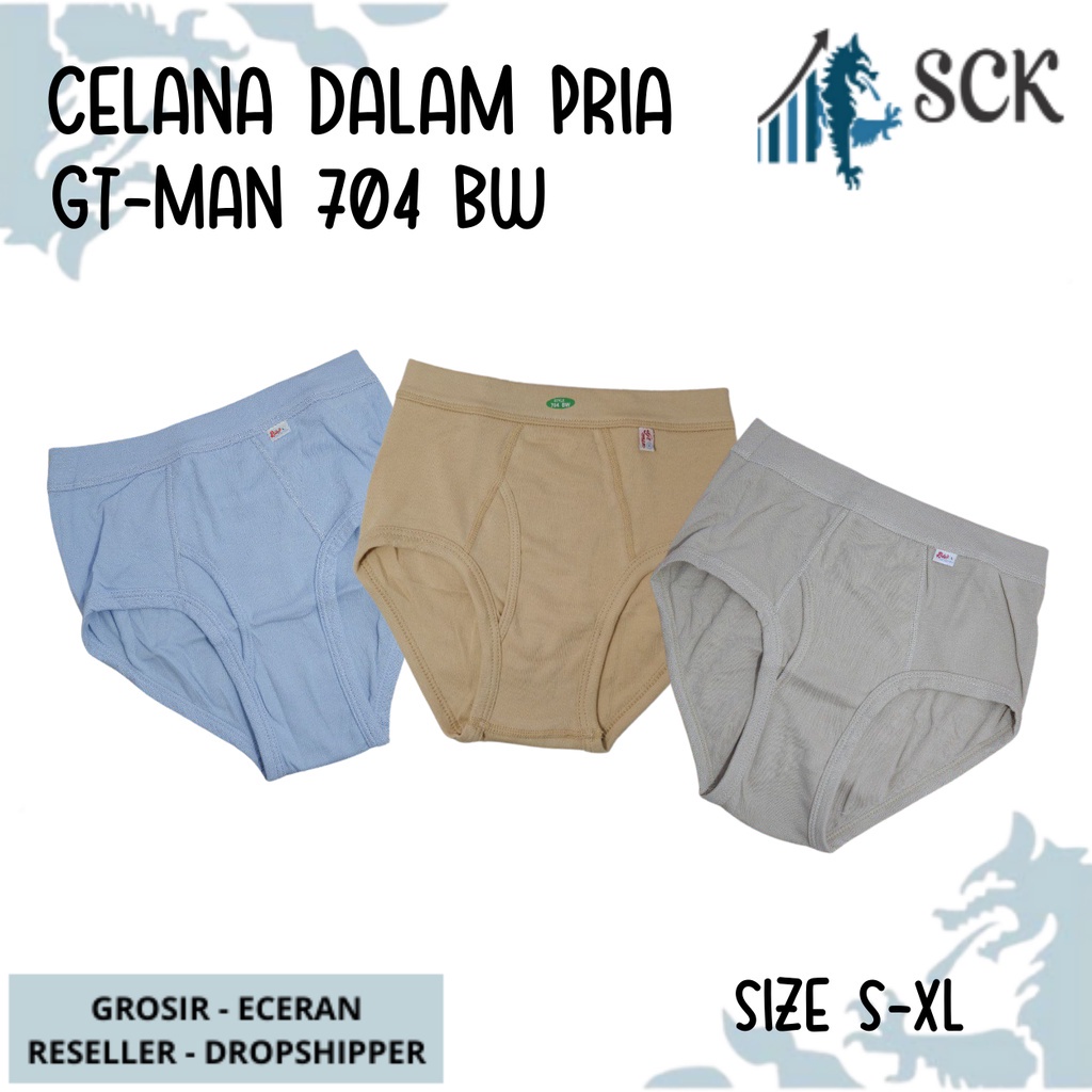 CD Pria GT-MAN 704 WARNA / Celana Dalam GTMAN 704 Bw Warna / Dalaman Pria Laki-Laki 704 Anti Selip - sckmenwear GROSIR