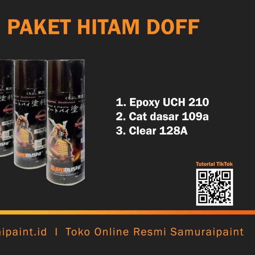 ♥ Paket Hitam Doff, Samuraipaint, Cat Semprot ♛