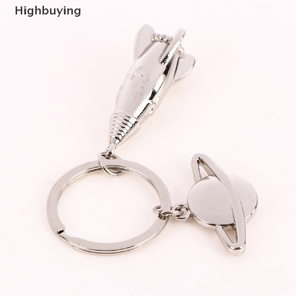 Hbid Gantungan Kunci Roket Logam Pria Dream Planet Spaceship Key Chain Space Travelling Glory