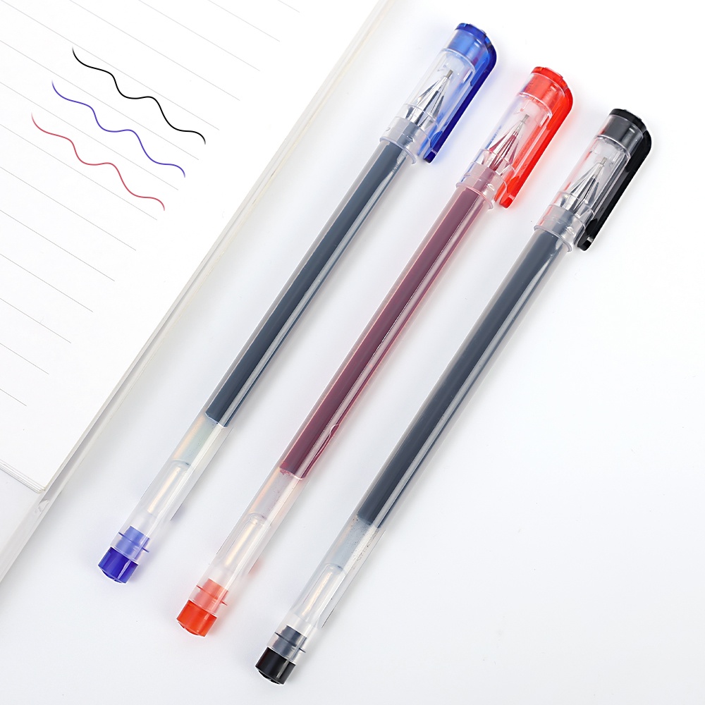 0.38 mm Refill Pena Gel Yang Dapat Diganti Sederhana Dan Tahan Lama Pena Tanda Tangan Siswa Alat Tulis Penanda Merah Serbaguna Pena Koreksi Ujian Universal Hitam Pena Berbasis Air