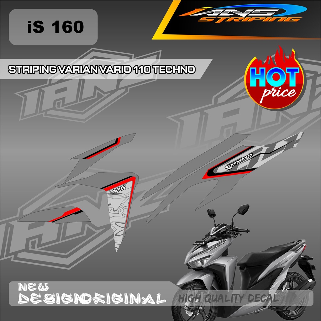 STIKER DECAL SEMI FULL BODY HONDA VARIO TECHNO 110 MENGGUNKAN BAHAN BERKUALITAS DAN  TIDAK MUDAH PUDAR / HONDA VARIO LIST STIKER  / DECAL KERETA VARIO 110 TECHNO IS60