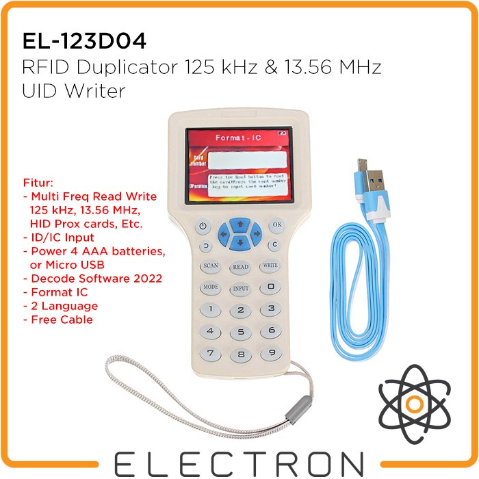

[[JNT COD]] RFID Duplicator T5577 EM4305 125 kHz 13.56 MHz Kloning Kartu Akses
