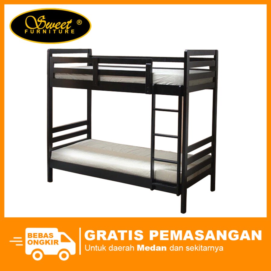 Tempat tidur tingkat tempat tidur susun kayu Moroco bunk bed