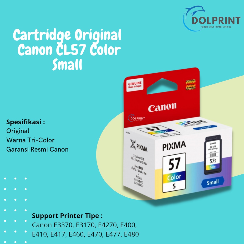 Cartridge Tinta Original Canon CL57 Small CL57S CL-57S CL 57 Small Color, Cartridge Printer Canon