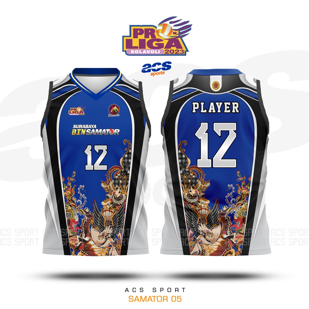 [COD] KAOS JERSEY SAMATOR BLUE PROLIGA 2023 (Free Nama, Nomor)