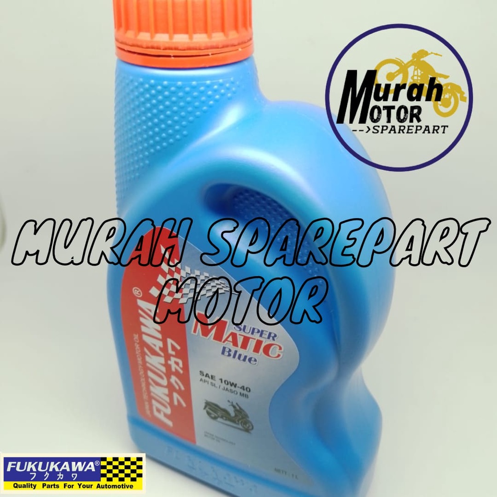 OLI MESIN MOTOR MATIC 1 LITER HONDA YAMAHA/OLI MESIN MOTOR RED MERK FUKUKAWA