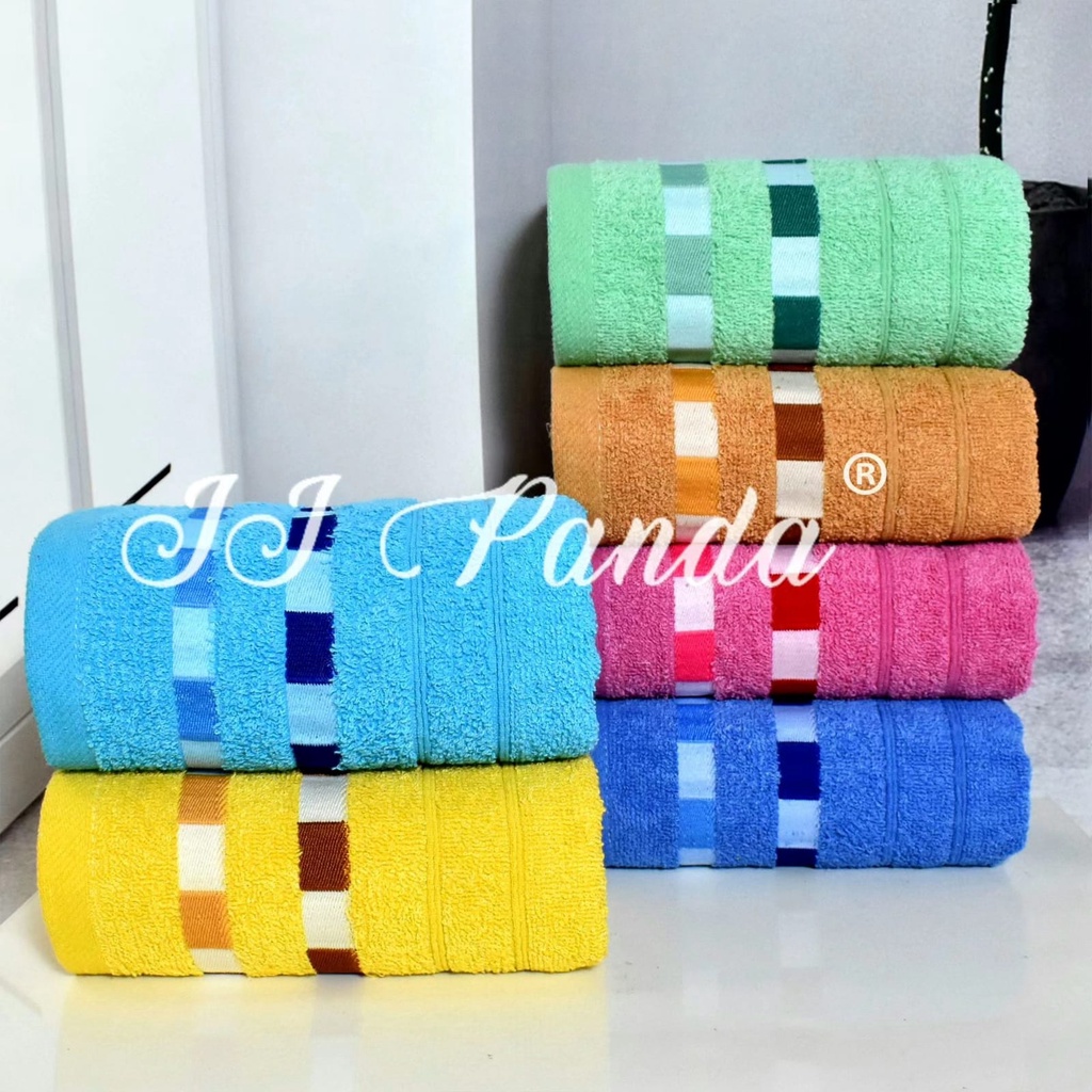 JH Handuk Mandi Dewasa Motif Katun JJ Panda Tebal 400gr uk 70x140 Termurah