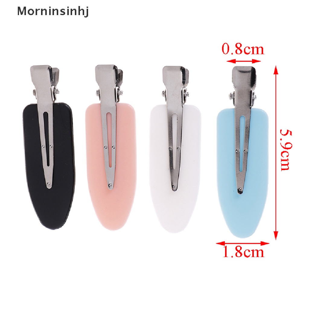 Mornin 4Pcs hair clip no bend Jepitan Poni Rambut no mark hair pin curl clips 4warna leaf id