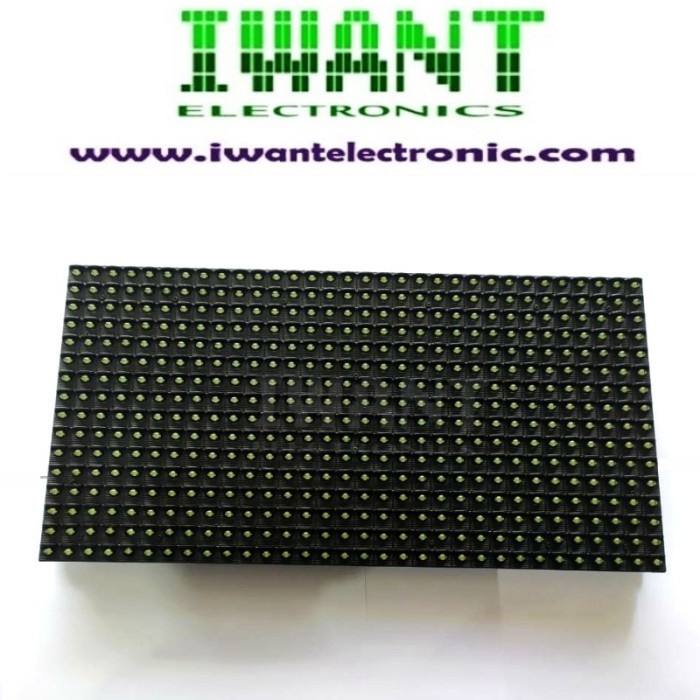 LED MODUL P10 OUTDOOR GREEN (DIP) RUNNING TEXT LED P10 HIJAU OUTDOOR