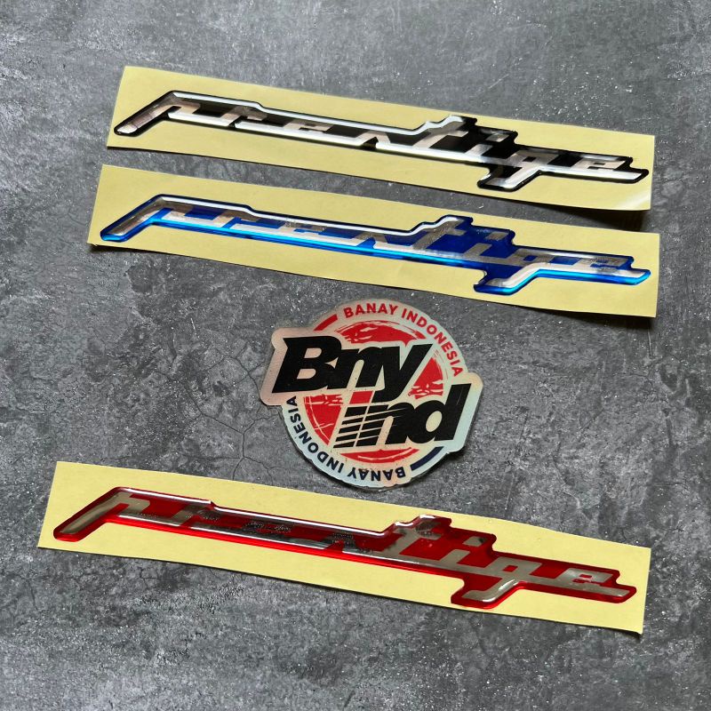 Sticker Emblem PRESTIGE Stiker Emblem Prestige Panjang Timbul