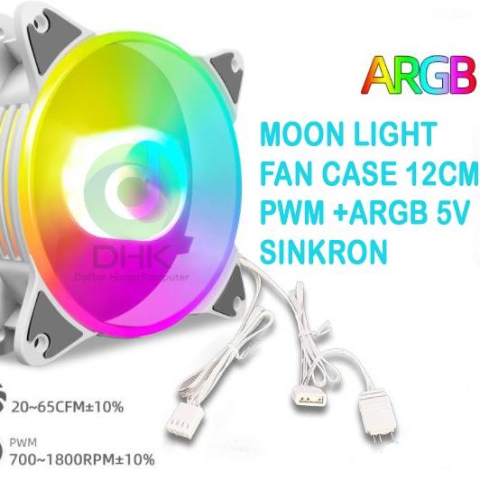 ➩ Fan moon light 12cm Sinkron ARGB PWM coolmoon  fan casing COOLMOON ֍