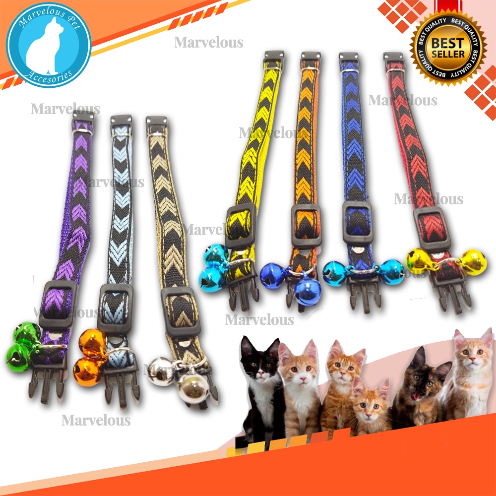 Kalung Kucing Anjing Lucu Murah Motif Panah Lonceng 12 mm 2 buah Aksesoris Kucing