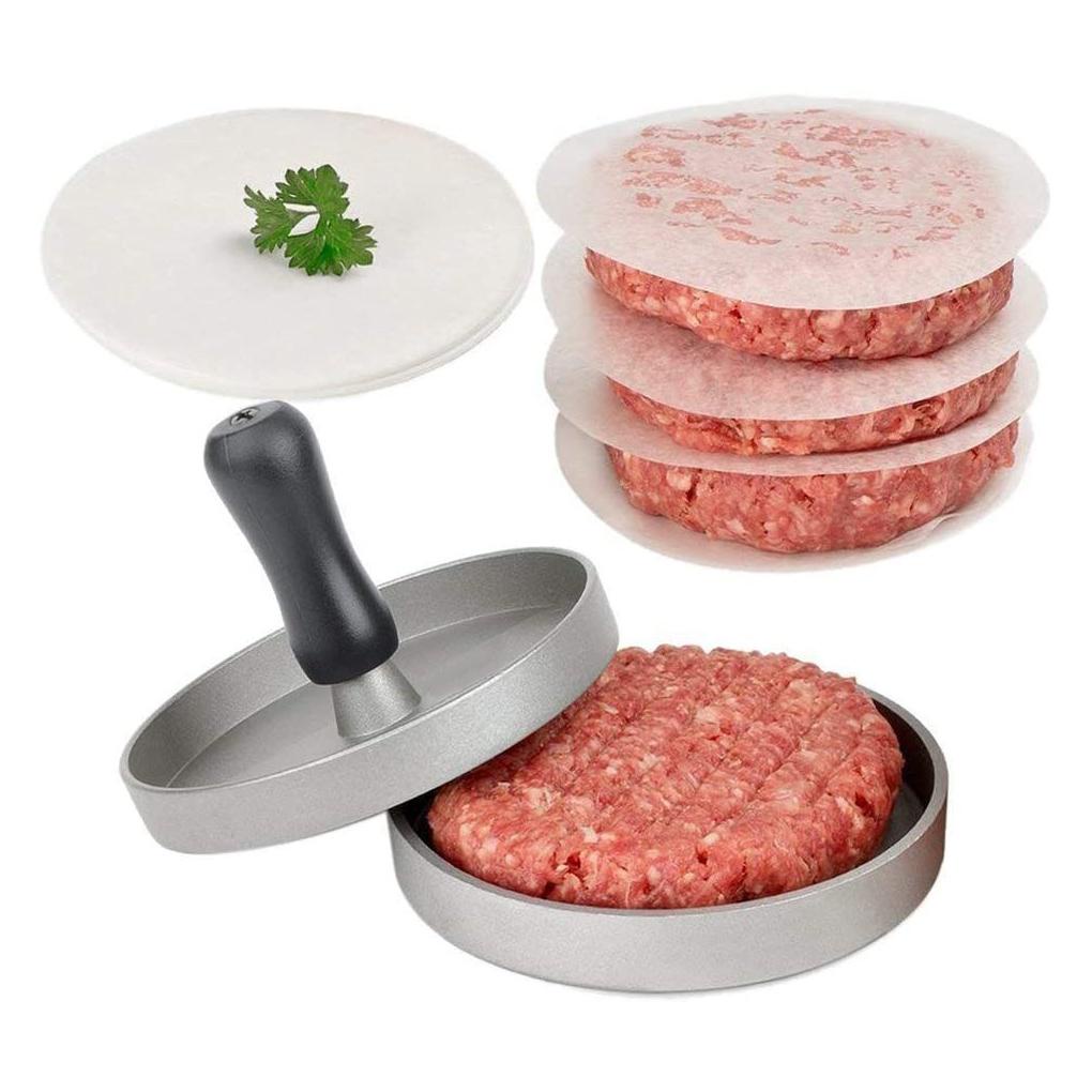 Hamburger Press Kitchen Patty Maker Cetakan Burger Masak Anti Lengket Dengan 100pcs Wax Papers