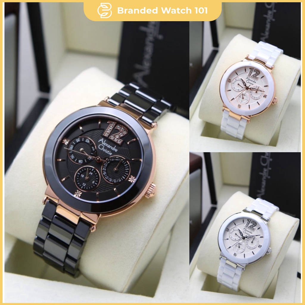 ORIGINAL Jam Tangan Wanita Alexandre Christie AC 2359 / AC2359 / 2359 / AC 2A74 / AC2A74 / 2A74 / AC 2375 / AC2375 / 2375 / AC 2438 / AC2438 / 2438 / AC 2B08 / AC2B08 / 2B08 / AC 2B19 / AC2B19 / 2B19 Garansi Resmi 1 Tahun, Keramik