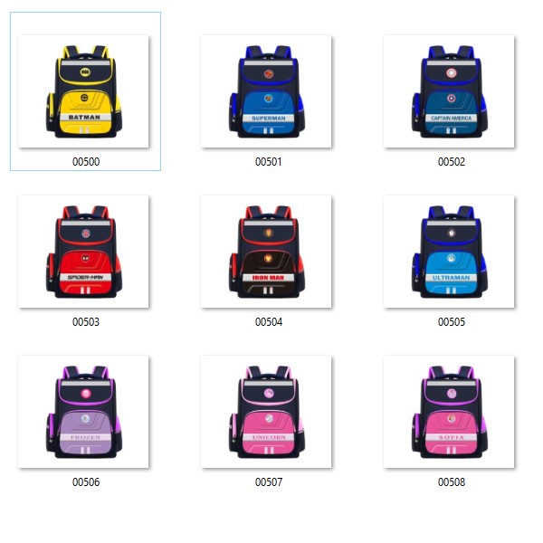 SMARTGIRL NEW TAS RANSEL ANAK SEKOLAH IMPORT CEWEK COWOK SD 00500-00508