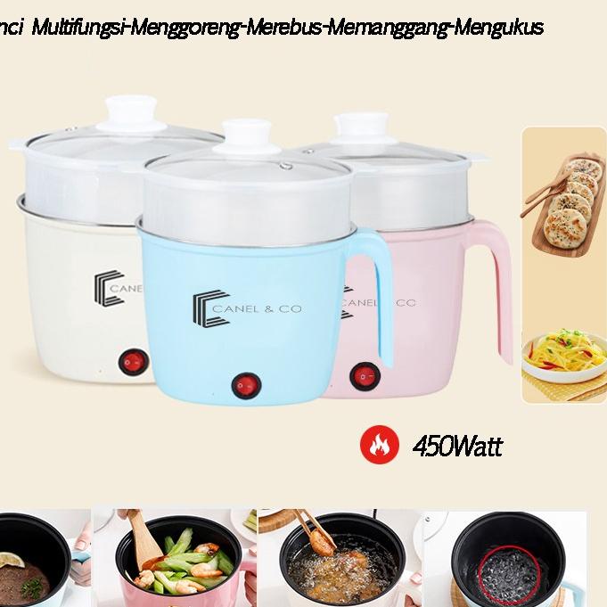 ♠ CANEL & CO Goreng Panci Listrik Multifunctional Electric Frying Pan Panci Listrik Lapisan Teflon /