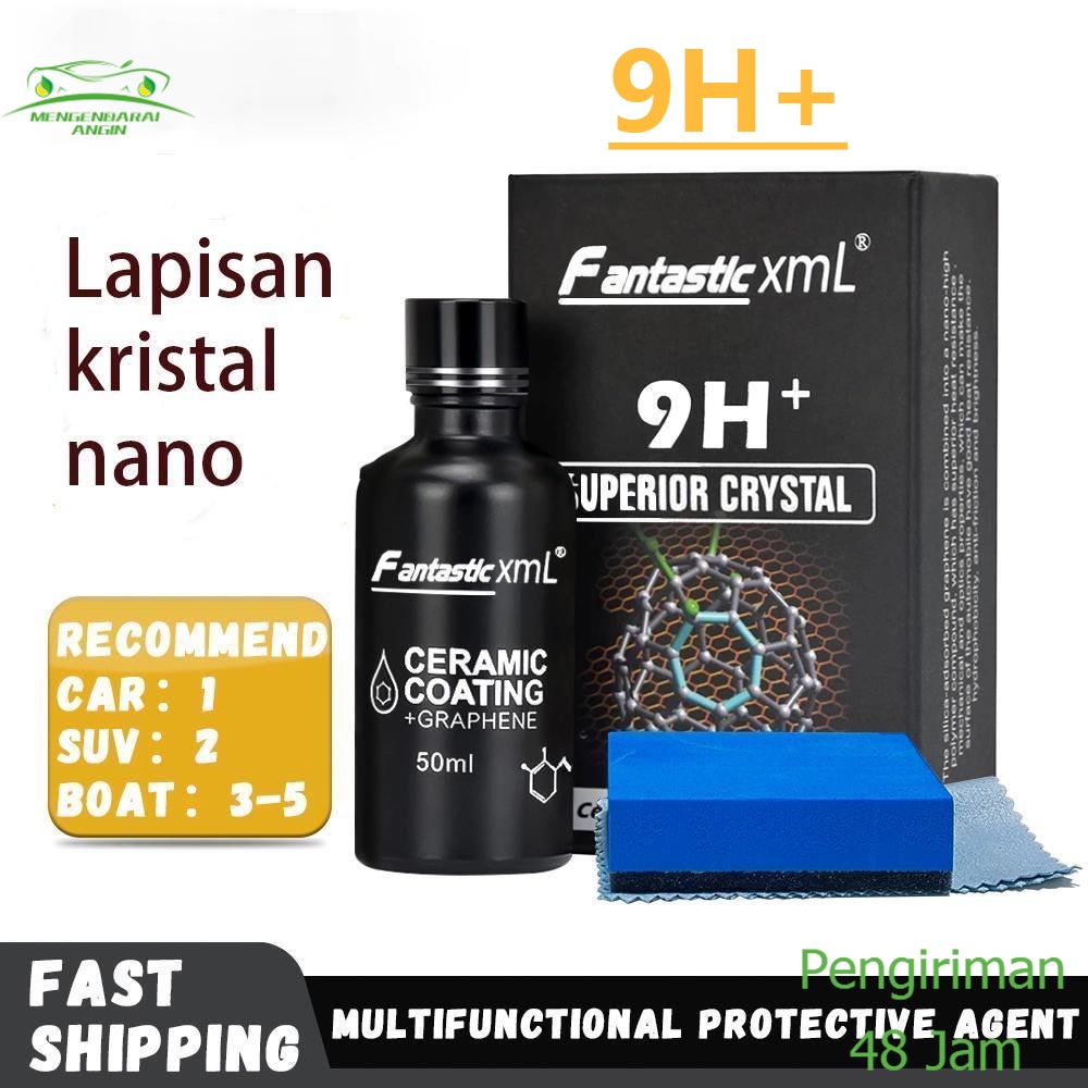 Crystal Nano Ceramic Coating Untuk Cat Metalic Doff dan Plastik/Premium Nano Ceramic Coating 9H Original  Cairan Pelindung Cat Mobil Motor Helm Pengkilap Body Dan Paint Protection