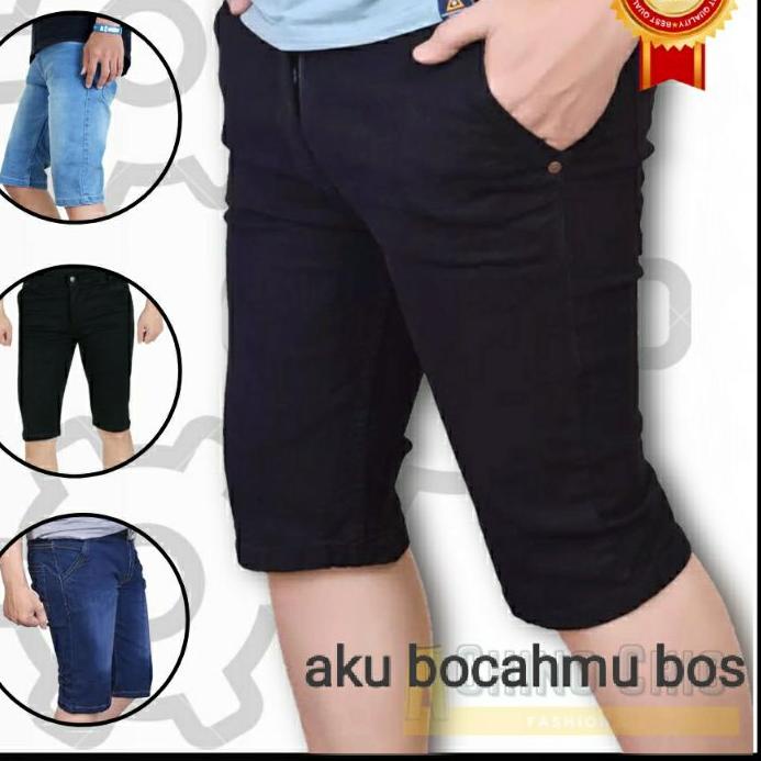 Special CELANA JEANS PENDEK PRIA HITAM LAKI LAKI COWO COWOK CELANA DENIM korean stylevis distro orig