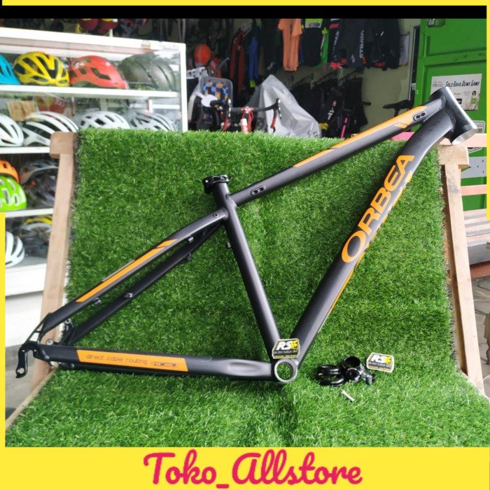 FRAME SEPEDA MTB ORBEA ALMA 27.5 BLACK ORANYE ALLOY