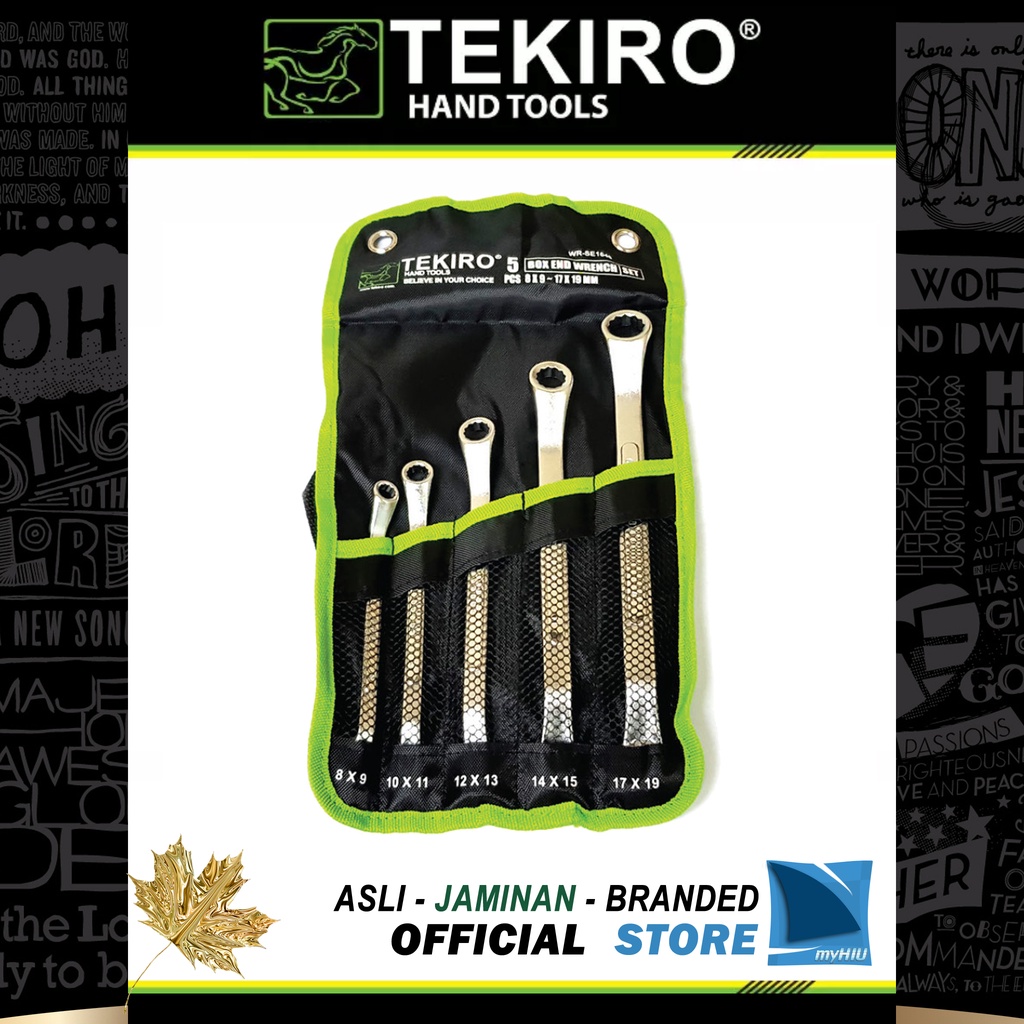 Kunci Ring Isi 5 pcs 8 ~ 19 mm / Box Ended Wrench Spanner Metric Set TEKIRO