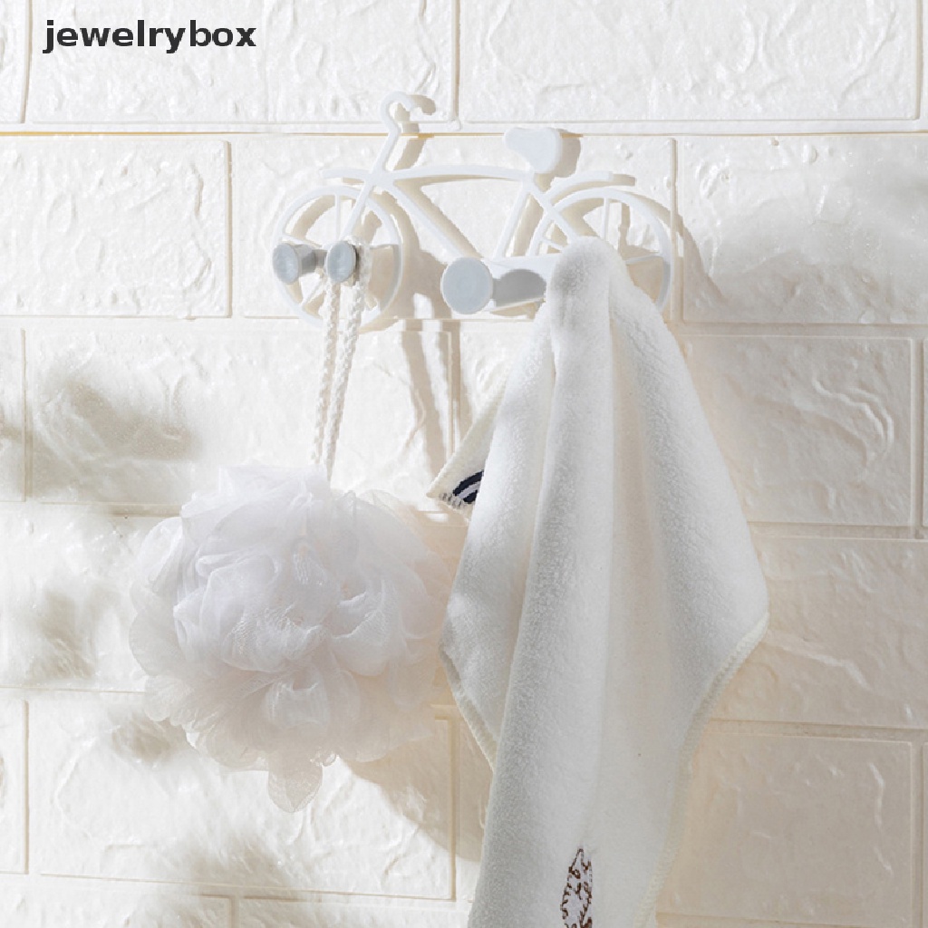 [jewelrybox] Kreatif Bentuk Sepedaan Dekorasi Dinding Hook Punching-free Kunci Tas Holder Gantungan Butik