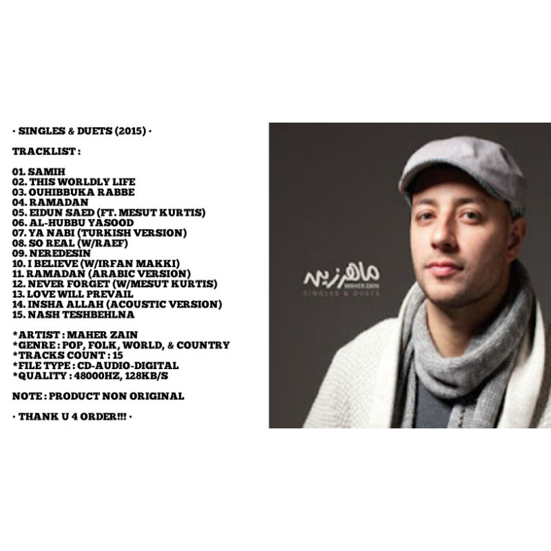 Cd maher zain album singles & duets 2015