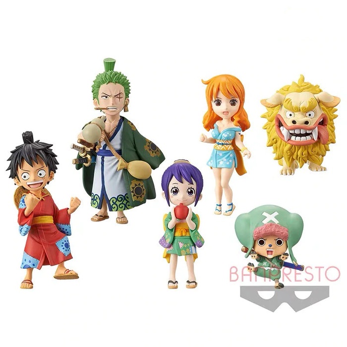 ✿ BISA COD✿ WCF Luffy Zoro Nami Wano One Piece Figure Set