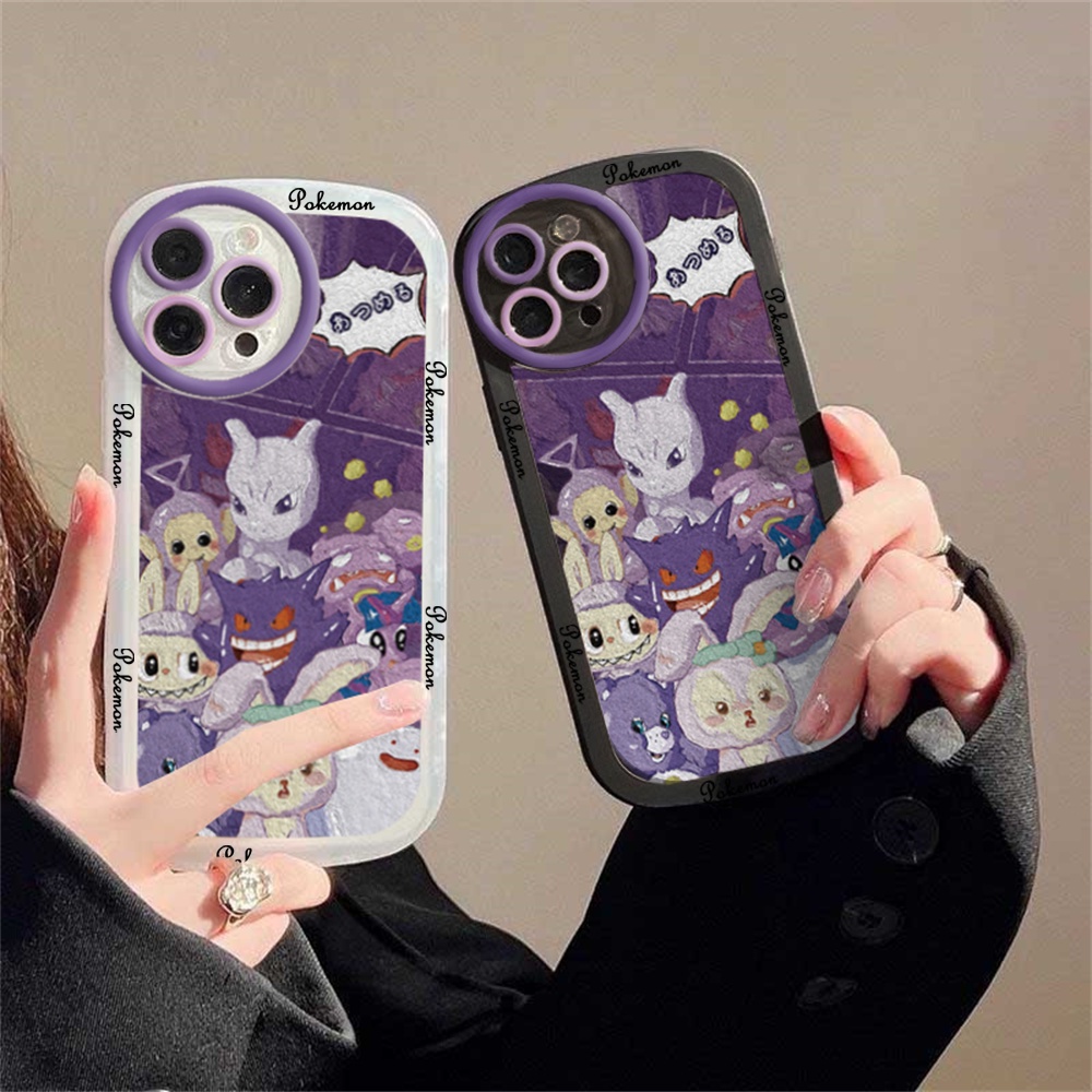 Soft Case Realme 10 C35 C335 5i 6i C3 C21Y C25Y C21 RealmeC11 C11 2021 C25 C15 C12 C2 Silikon Pokemon Dan StellaLou Lukisan Minyak Warna Ungu Phone Cover