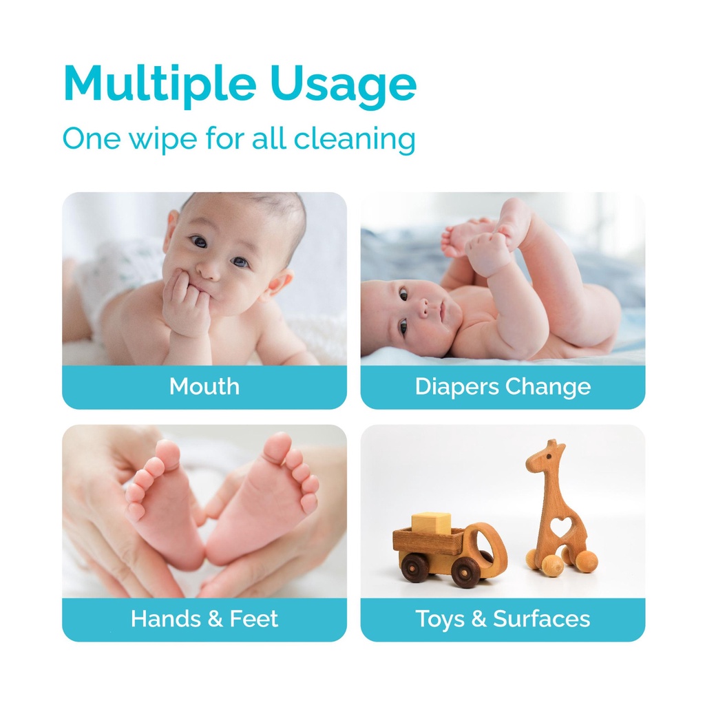 [Beli 2 diskon 50%]  Tisu Basah Bayi HOPPI Premium 20s Bundle 5in1 HB1100