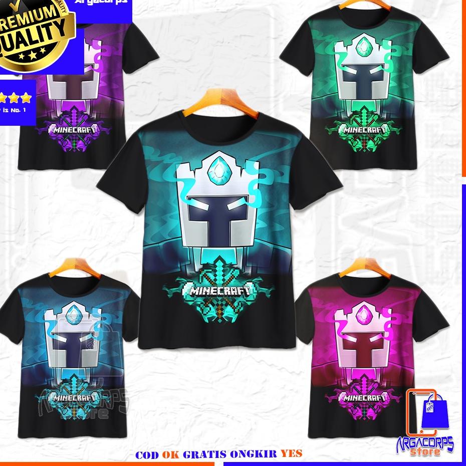 ♗ Kaos Anak 3D Baju Anak Minecraft Frost Diamond Face Baju Distro -  Argacorps Store ℮