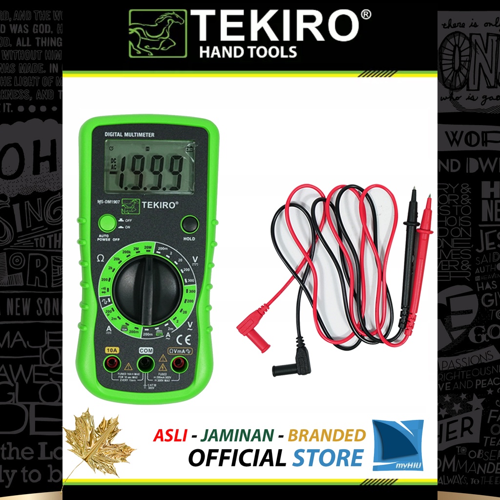 Alat Uji Kelistirikan Lengkap - Complete Digital Multimeter CAT3 TEKIRO