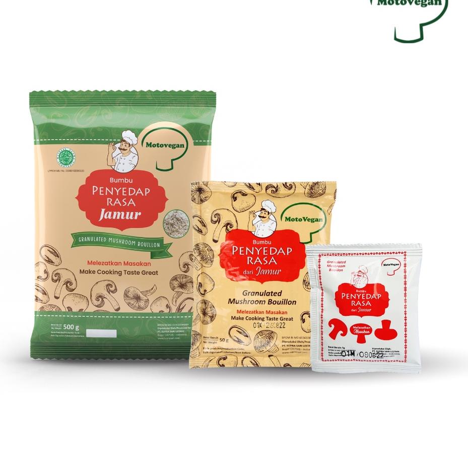

✱ Motovegan Paket Hemat Kaldu r Non Msg 5Gr, 50Gr Dan 500Gr ™