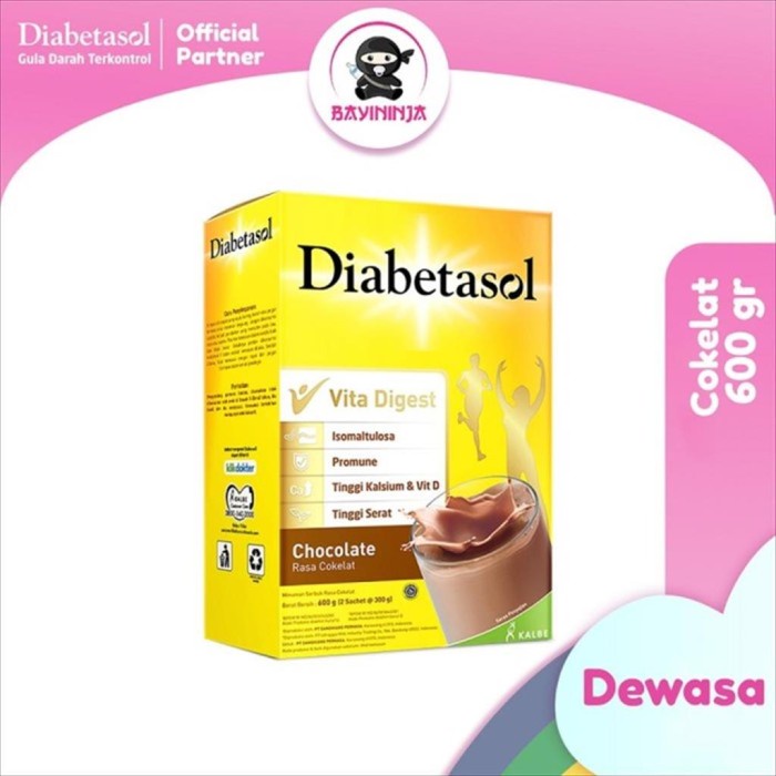 

[ COD ] DIABETASOL Nutrition Diabetic Susu Diabetes Cokelat Chocolate 600 g