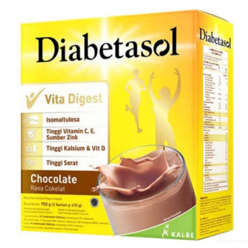 

Diabetasol 950gr rasa vanila dan coklat