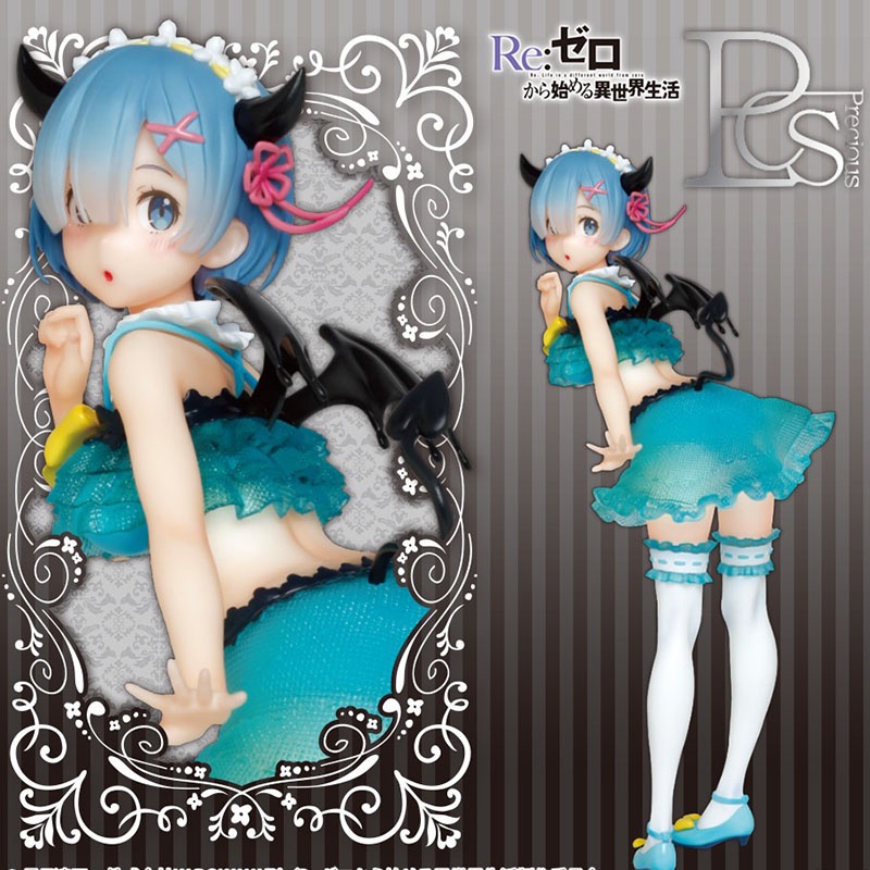 22cm Little Devil Rem Anime Figure RE: Zero-Starting Life in Another World Sexy Model Bengkok Over Mainan Anak PVC Hadiah Boneka