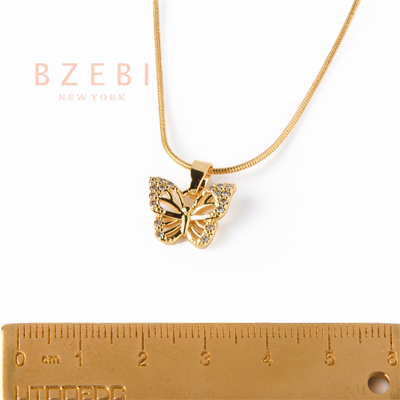 Bzebi Kalung Emas 18k, Kalung Baja Titanium, Kalung Liontin Berlian, Anti Karat, Aksesoris Fashion Wanita Perhiasan Gaya Korea, Hadiah Ulang Tahun Dengan Kotak Eksklusif 1119n