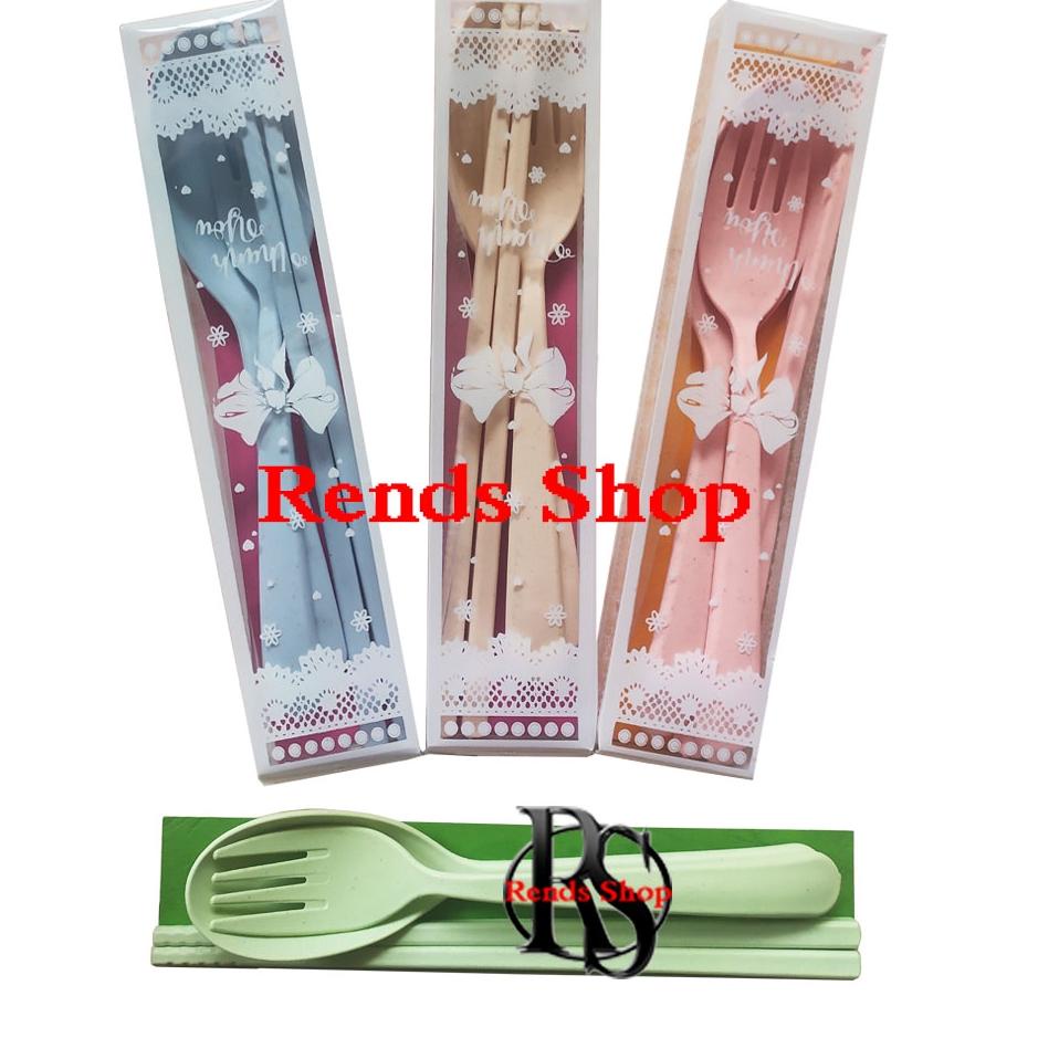 ✨ (isi 50) IMPORT (ORI) Souvenir Travel Set Sendok - Garpu Sumpit Jerami Sovenir Ultah Pernikahan gr