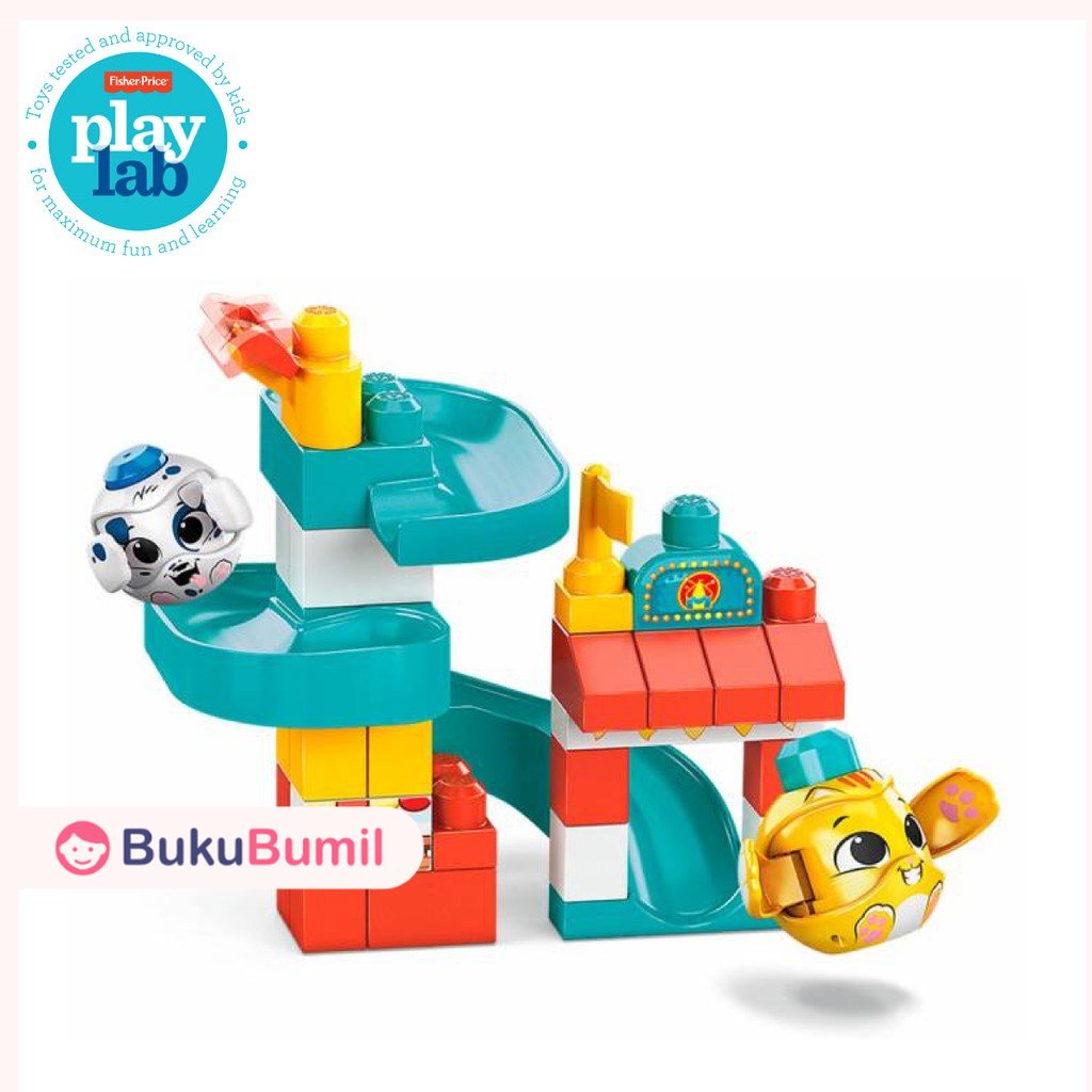 Fisher Price Mainan Balok Edukasi Bayi Usia 1 2 3 4 5 Tahun Peek a Blocks Amusement Park - Mainan Ba