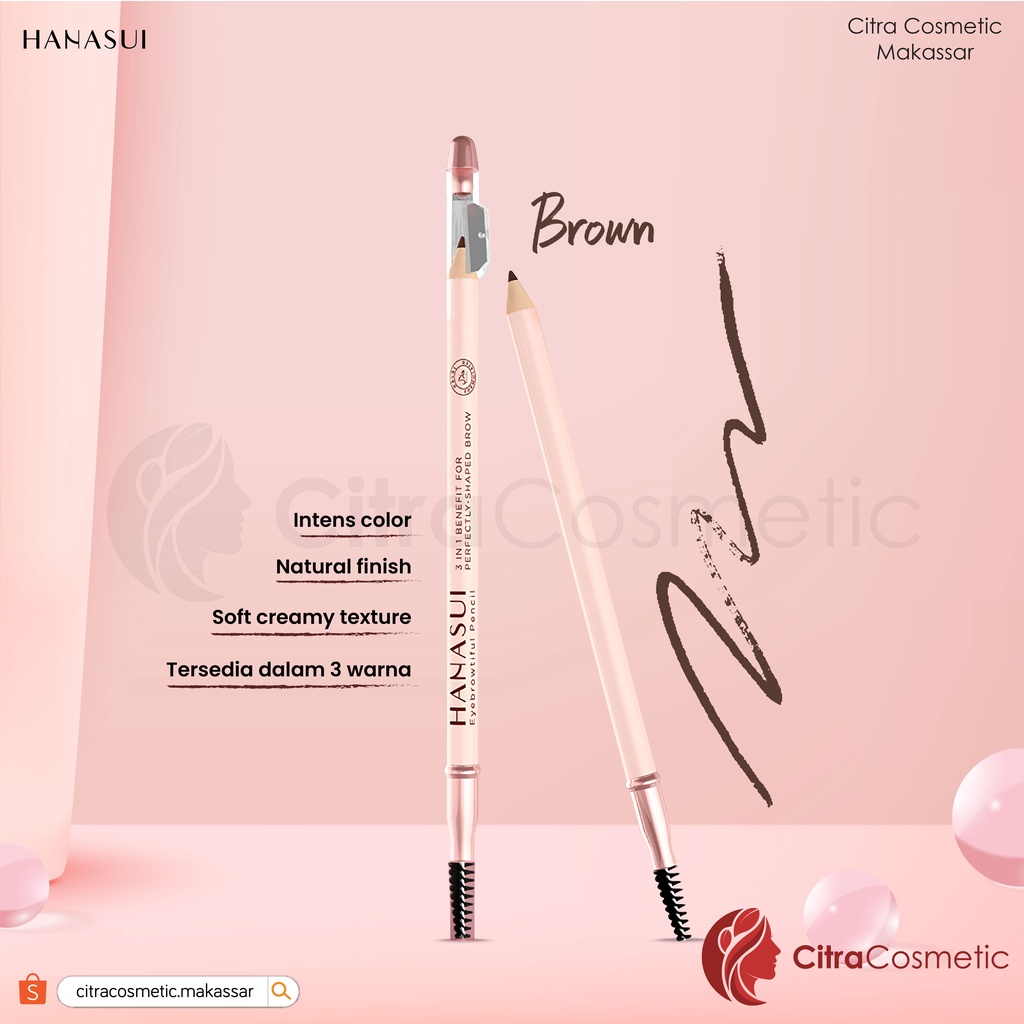 Hanasui Eyebrowtiful Pencil Series | Black | Brown | Light Brown 1.6 Gr